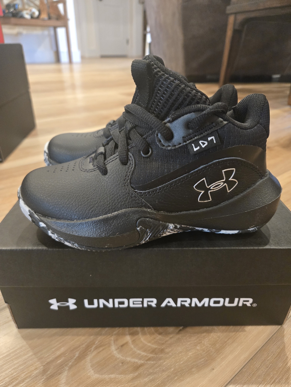 Under Armour Kids' Black High-Top Basketball Shoes